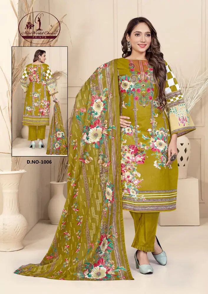 Mahenoor Vol 1 By Miss World Lawn Cotton Dress Material Wholesale Clothing Suppliers In India
